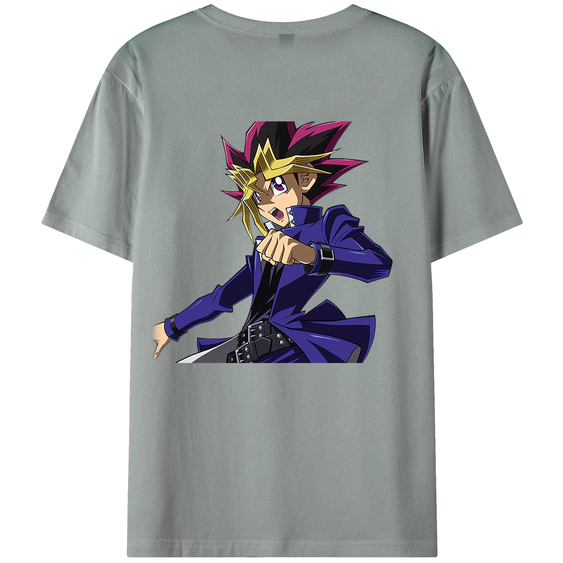 （画像用） 遊☆戯☆王 Yu-Gi-Oh! 綿100％ メンズ半袖Tシャツ（バックプリント） 通気性